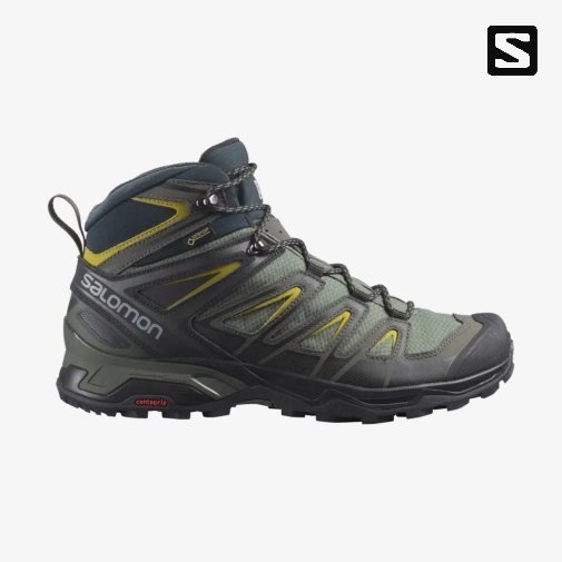 Botas Caminhada Salomon X Ultra 3 Mid GTX Masculino Verde Oliva | PT L18704